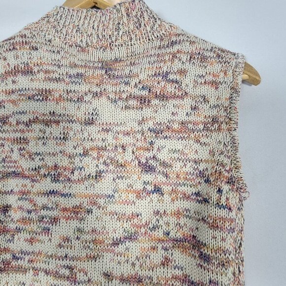 NWT Talbots Multi Colored Mock Neck Sleeveless Marled Knit Sweater Size XS - Picture 6 of 12